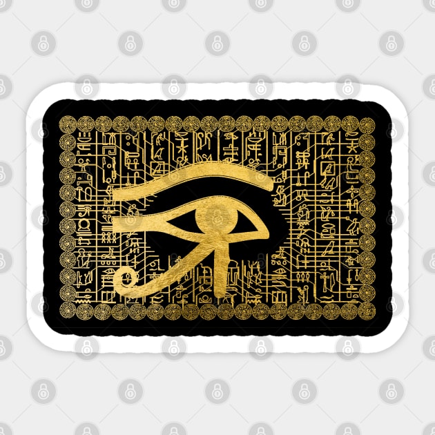 Eye of Ra, for Luck, Power, and Growth Sticker by Leon Loveless